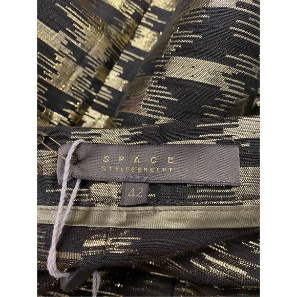 Space Style Concept Gold Holiday Italian Party Skirt Size 42 Med - Picture 8 of 9